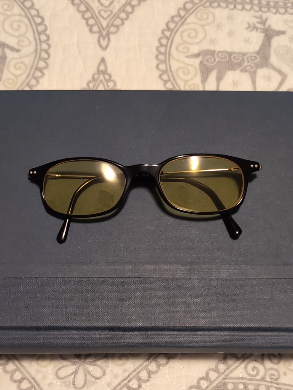 Vogue Black Frame Sunglasses with Yellow Lenses -Accessories